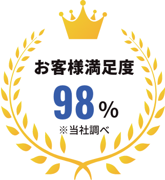 お客様満足度98%